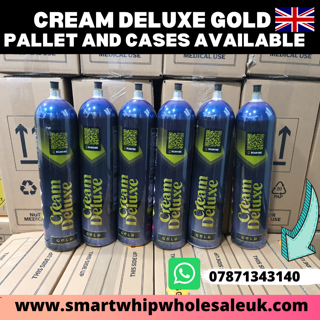 Original Opmuntring Forfærdeligt Cream Deluxe Gold Case (6 Cylinders With 6 Nozzels) - Smartwhip Wholesale UK